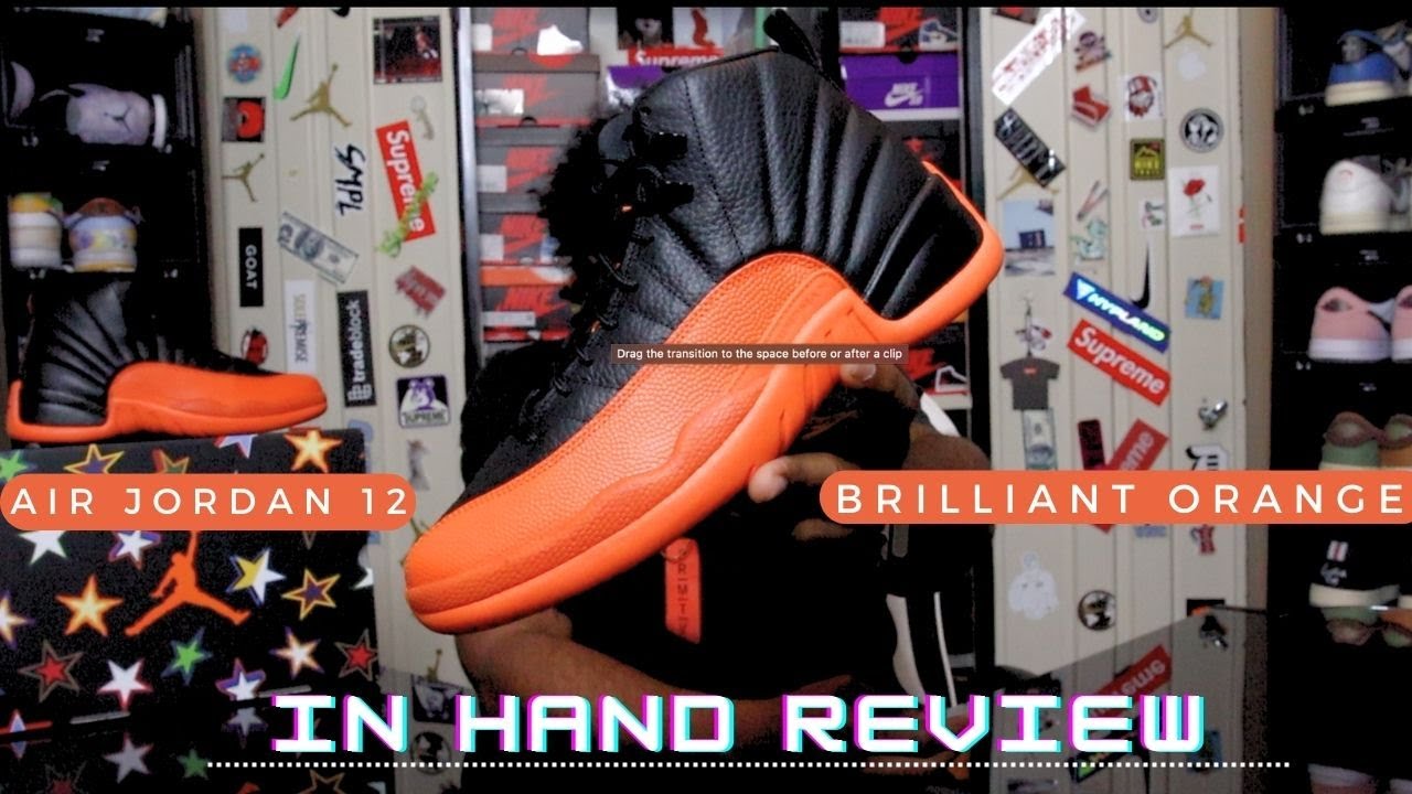 womens jordan 12 brilliant orange on feet｜TikTok Search