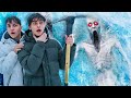 Lucas and Marcus! I Caught a Dangerous Monster Trapped Under The Ice