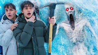 Lucas and Marcus! I Caught a Dangerous Monster Trapped Under The Ice