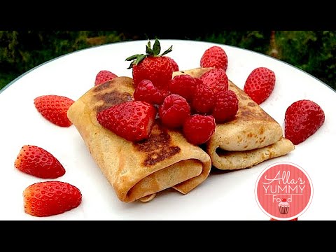 How to make Pancakes with cottage cheese filling - Блинчики с творогом и изюмом