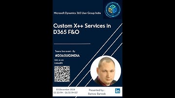 Session #42 #d365ugindia  Custom X++ Services in D365 F&O D365fo