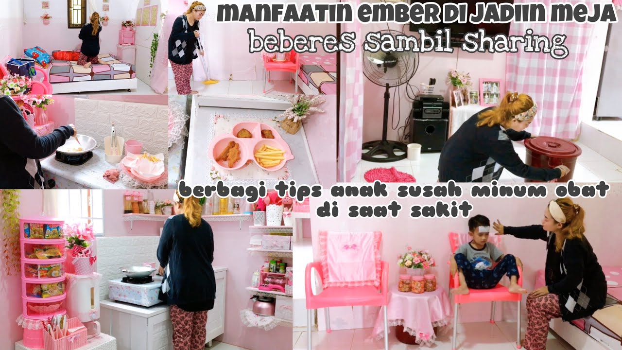 Manfaatkan ember buat dijadikan meja | beres2 sambil sharing mengatasi anak sakit susah minum obat