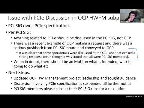 OCP HM - Hardware Fault Management sub-project call (Jan 19, 2024) Episode cover