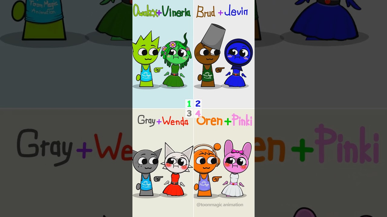 "🌈💖 All Cute Sprunkis — in 1 Shorts! 🎬✨" 