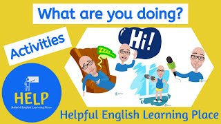 ESL Daily Activities - Present Continuous / Progressive Questions and Answers: 1st and 3rd Person