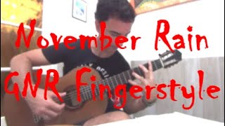 🎼November rain GNR🌧 🌧versión completa en guitar spanishfingerstyle Nicolás Olivero 🎸