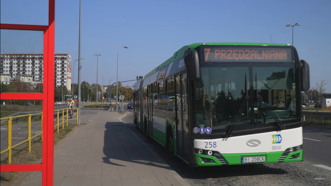 Poland, Białystok, bus 7 ride from Cz. Miłosza / J. K. Branickiego to Plac Niezależnego Z. Studentów