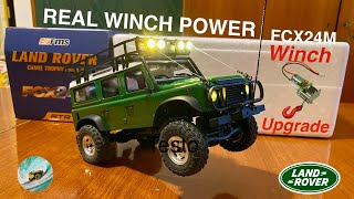 FMS FCX24M D110 Ultimate Mod 🔥 Winch Lights Scale Wheels 🚀 “Lifts the Defender Off the Ground!!!”