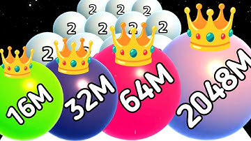 Ball Run Infinity vs Bump Merge 2048 - Gameplay Android, iOS (NOOB vs PRO vs HACKER)