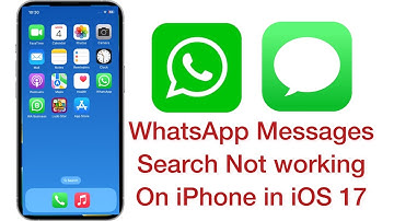 How to Fix WhatsApp Messages Search Not Working on iphone in iOS 17