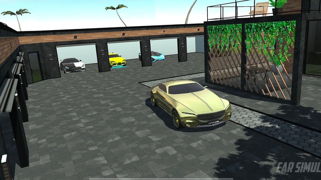 Car simulator 2 game Mercedes vision avtr red colour car modified gold car