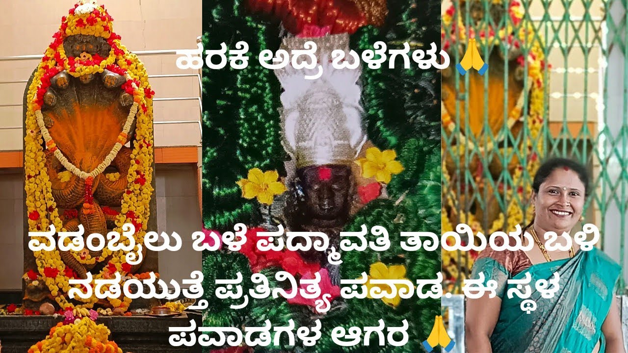 ನಾಗರೂಪಿನಿ ದೇವಿ ಶ್ರೀ ವಡಂಬೈಲು ಬಳೆ ಪದ್ಮಾವತಿ ದೇವಿ🙏#Vadambylu bale Padmavati Devi#shwethaskairuchi