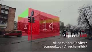 Laser projected pedestrian crossing in Chernigov