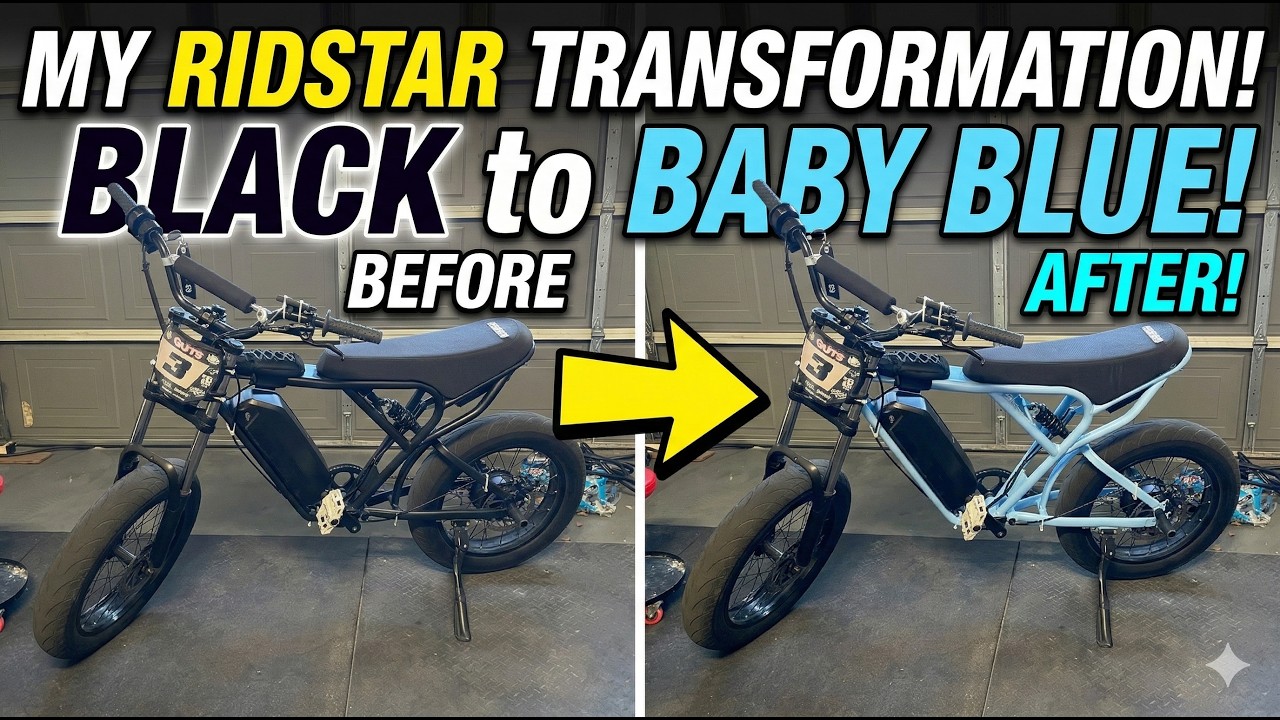 From Boring Black to INSANE Baby Blue: My Ridstar E-Bike TRANSFORMATION ...