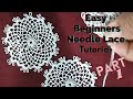 Easy beginners needle lace tutorial   part 1  diy home decor ideas with needlelace yt.