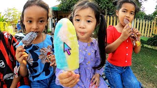 บริ้งค์ไบรท์ | ขับรถสามล้อไปกินไอติม Ice Cream Rainbow Paddle Pop