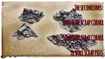 Wall pile set Kraken Wargames scatter terrain on Kickstarter