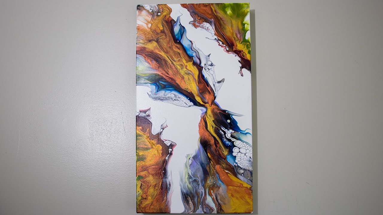 Dutch Pour Technique - Acrylic Pour Painting - GenCrafts Paint - YouTube