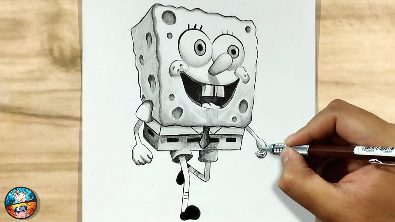 Como Dibujar a BOB ESPONJA lapiz de grafito Drawing Spongebob