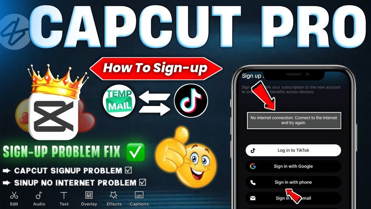 CapCut Sign-Up Problem | CapCut No Internet Error 100% Fix | 2 Best Easy Methods ✅