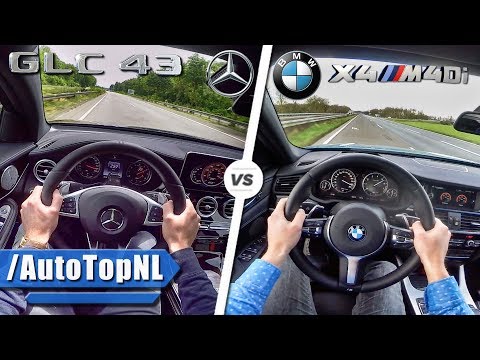 Mercedes AMG GLC 43 Vs BMW X4 M40i SOUND ACCELERATION TOP SPEED & AUTOBAHN POV By AutoTopNL