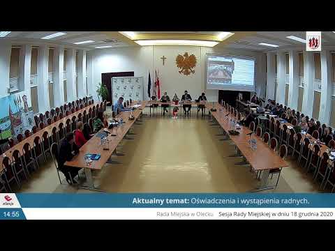 Urząd Miejski w Olecku – XXXIII sesja Rady Miejskiej w Olecku - 18.12.2020 r.