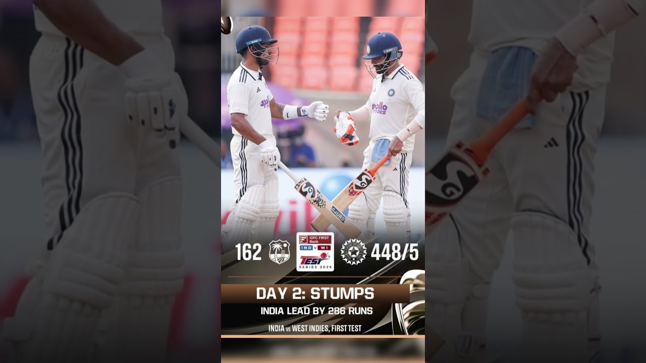 India vs West Indies Test Highlights 2025 | IND vs WI 1st Test Day 2 Full Match Highlights 2025