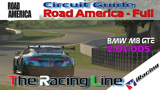 iRacing | IMSA | BMW M8 GTE | Circuit Guide - Road America - Full - 2:01.005 - Week 10