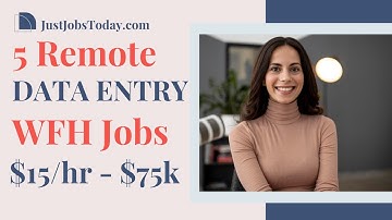 5 Remote Data Entry Work From Home Jobs #workfromhome  #remotework