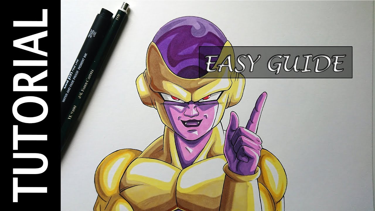 Como Desenhar o Golden Freeza - How to draw Golden Freeza ( DRAGONBALL  SUPER ) 