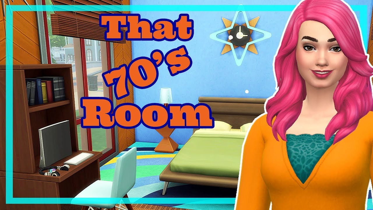 The Sims 4 Speed Build - 70s Inspired Bedroom - Retro Room - YouTube