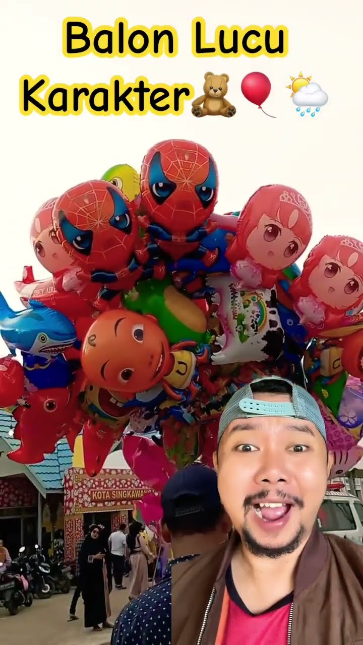 BALON LUCU KARAKTER GEMES DEH!!??? #balonupinipin #balonbalon #balon #shortsfeed #comedy
