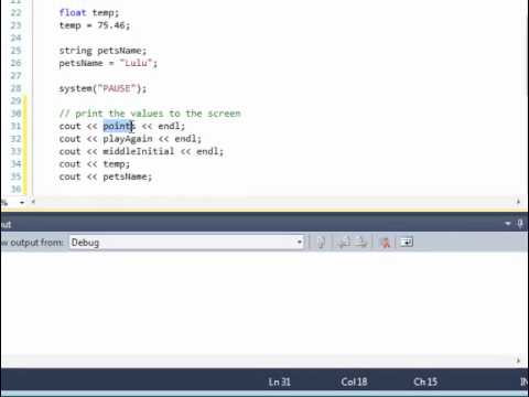 Færøerne vedlægge faktor Visual C++ How to Display Variables - YouTube