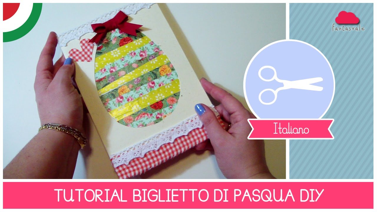 Biglietto Di Pasqua Fai Da Te Scrapbooking Style Idee Creative By Fantasvale Youtube