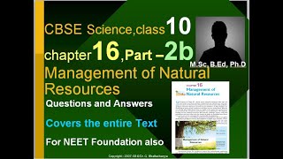 Cbse Biology Cl 10 Chapter 16 Management Of N Resources 2B Upto 272P