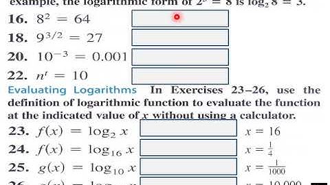 3 2 Log Functions P Calc HW L V Pt 1
