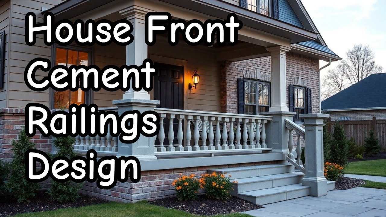 Cement Block Railing Cement Railing Design of House Front Porch | House Front Railing Design ...