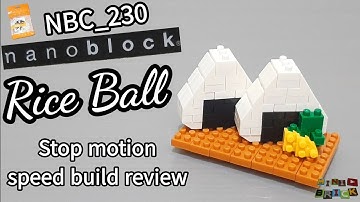 nanoblock NBC_230 | mini RICE BALL model | Stop motion speed build review