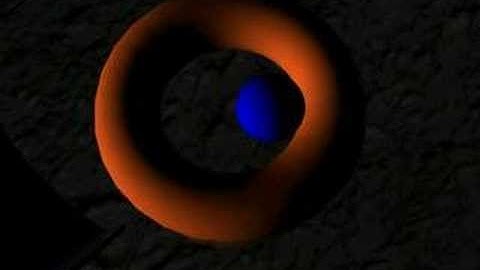 Ball falling into container