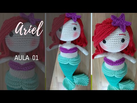 Roupa de sereia para boneca de crochê - parte 1 - JNY Crochê 