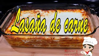 Lasaña de carne de res