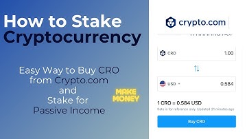 How to stake your Cryptocurreny| Cronos (CRO) network for passive income|crypto.com