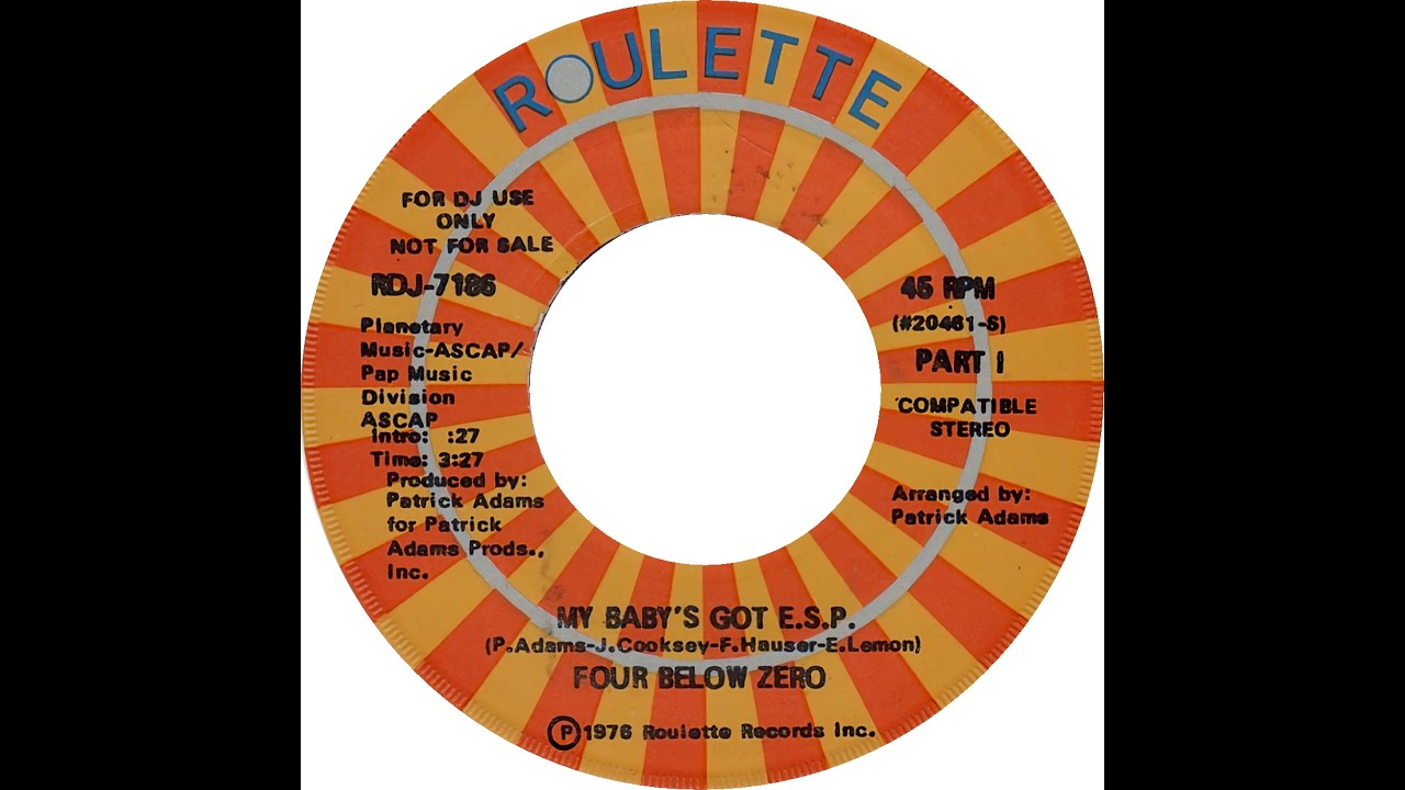 FOUR BELOW ZERO MY BABY'S GOT E .S. P. - YouTube