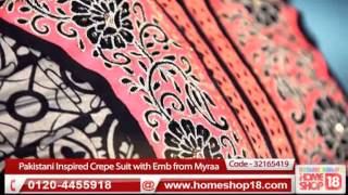 Homeshop18.com- Crepe Suit from Myraa