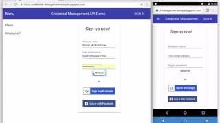 Credential Management API demo Content