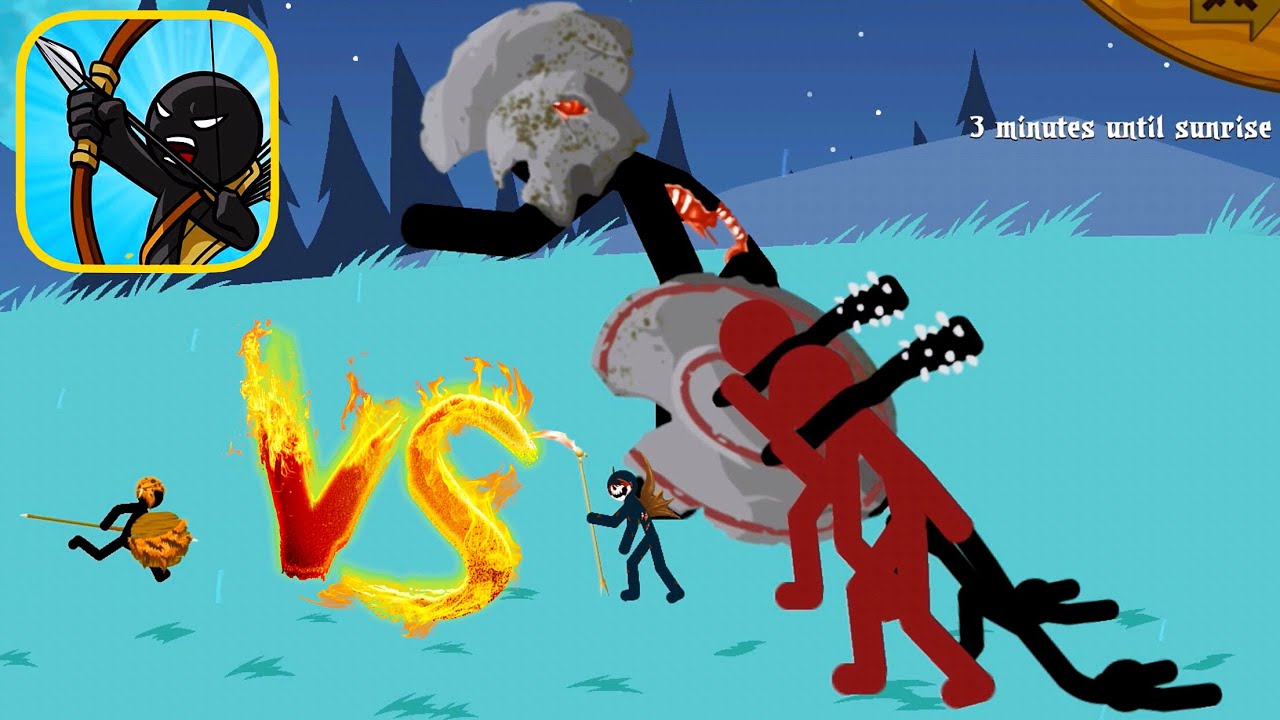 1 Savage Spearton vs Giant Stone Dead + Kai vs 2 Giant/ Stick War Legacy 