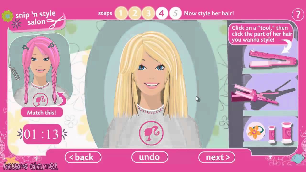 barbie hair games snip n style