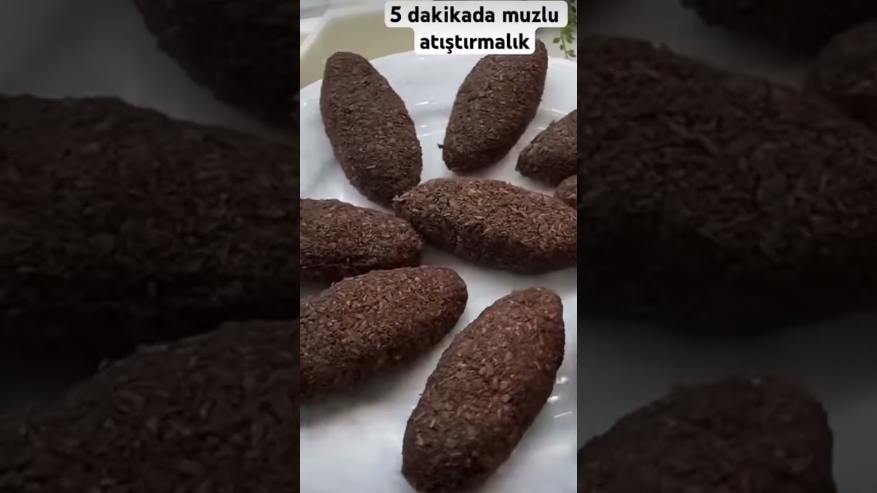 5dkMuz atıştırmalık kurabiye tarifi 🍩 #pratiktarifler #keşfet @Yemekvetatlıtarifi #bananacookies