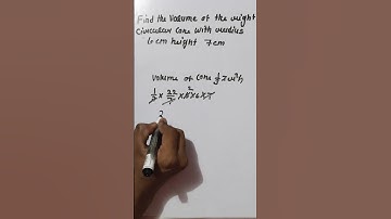 find the value of right circular cone with radius 6 cm and height 7 cm #please support #viral shorts