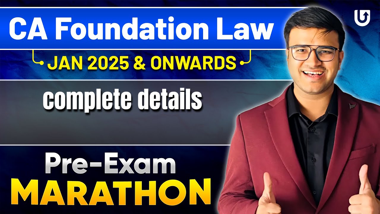 CA Foundation Law PRE Exam Marathon - Complete Details by Indresh ...